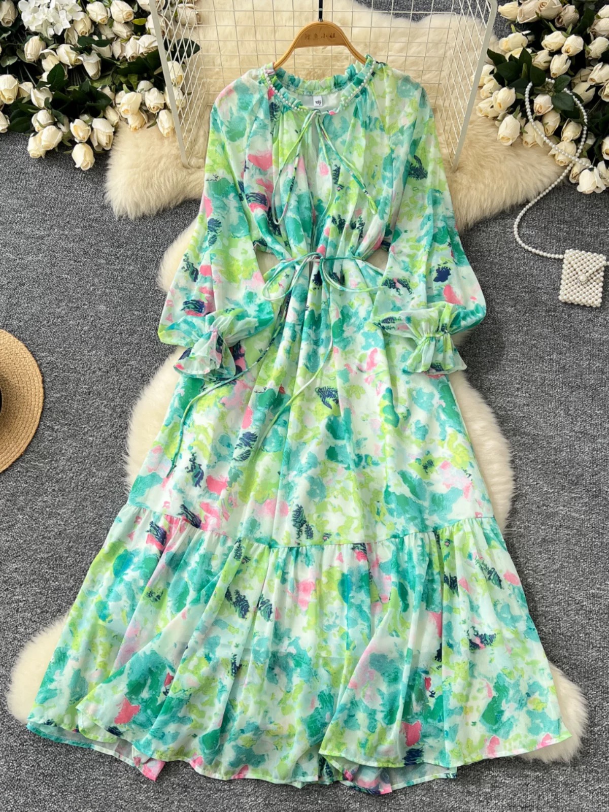 Rock and roll girl floral dress CD850 images